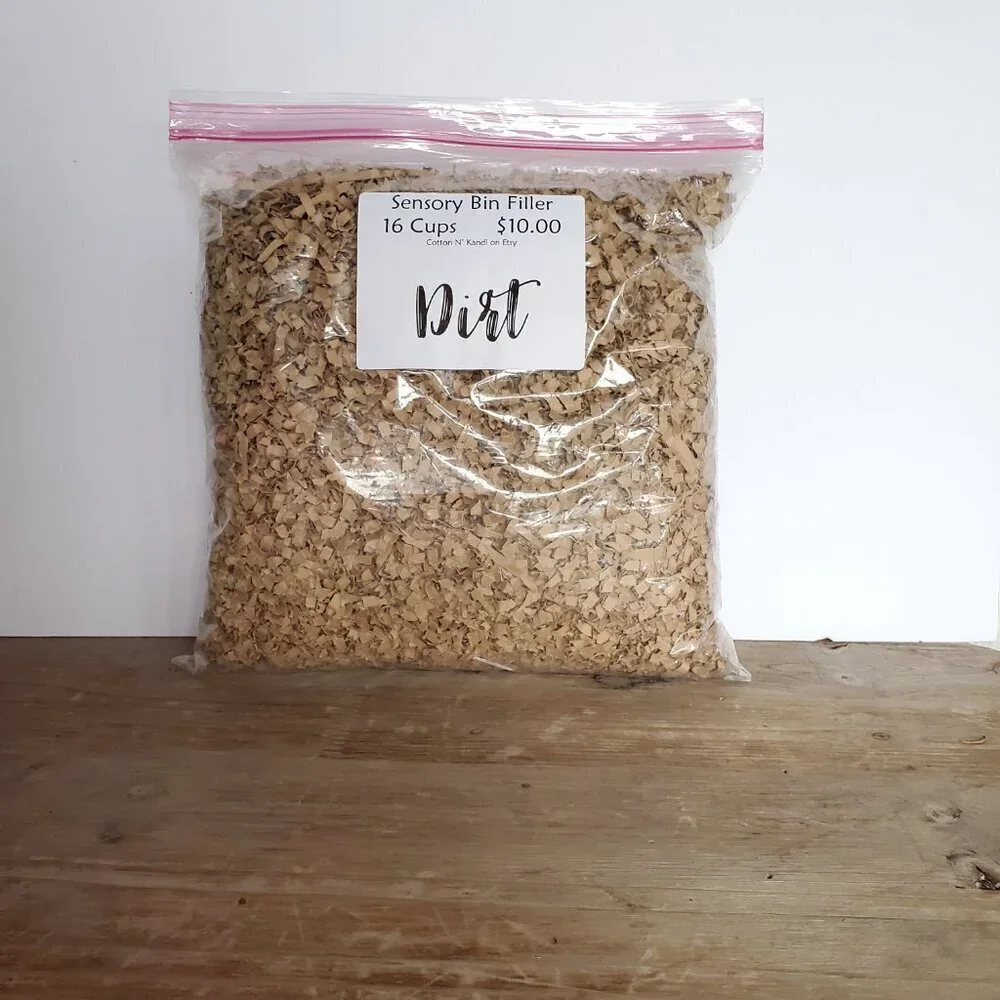 Sensory Bin Filler | PLAY DIRT | Montessori Materials, Toddler Activity